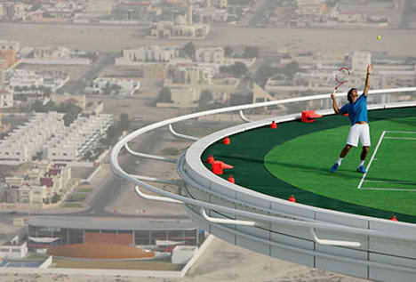 burj al arab hotel Tennis Court the Jetson Style