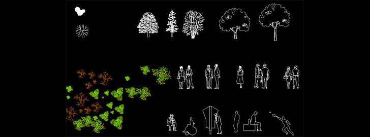 Download FREE AutoCAD Architecture Blocks / Library - Furniture, People, Trees And Vehicle