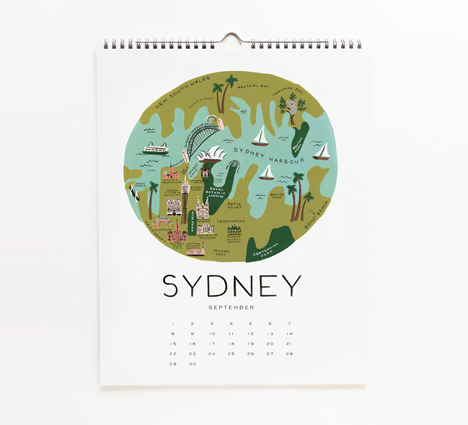 2013 Architecture and Cities Calendar by Rifle Paper Co.