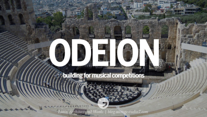 odeion building for musical competitions Beautiful Latin and Ancient Greek Architecture Words instagram facebook twitter pinterest